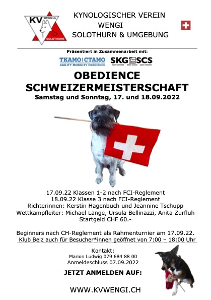 2022 Obedience Schweizermeisterschaft KVWengi